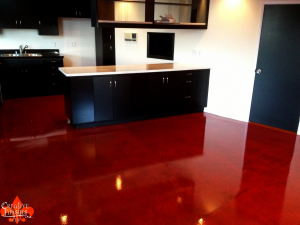 Overlay over Plywood, Black Stain, Red Stain, Epoxy Finish