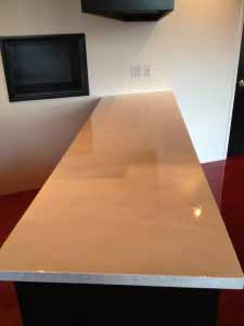 Bar Topped off with Lava Flow, a Metallic Epoxy in Pearl White!